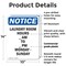 Signmission Laundry Room Hours _ Am To, 10 in W x Rectangle, Plastic OS-2PACK-NS-P-1014-V-13980 - alternate 4